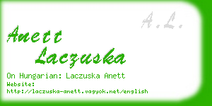 anett laczuska business card